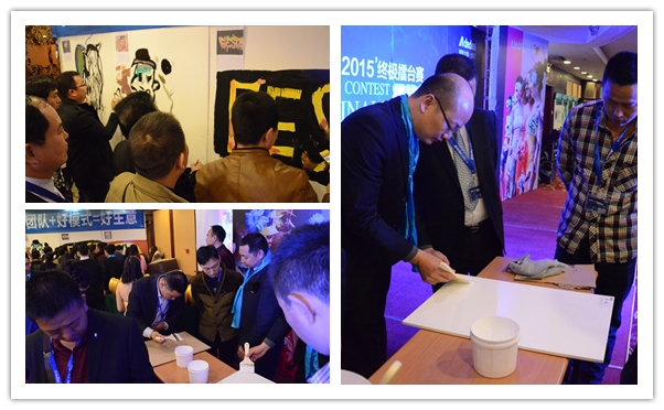 阿里大師水性木器漆現場涂鴉、刷板、高溫測試