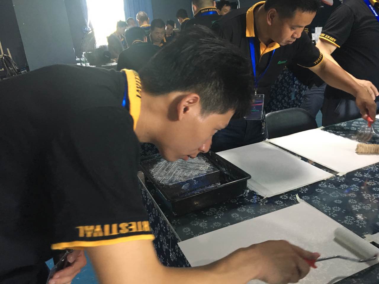 GIOVANNI喬瓦尼藝術涂料學員實操現場